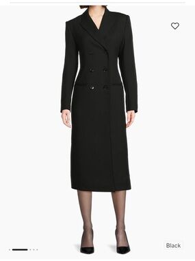 NWT rue sophie black double breasted coat size small